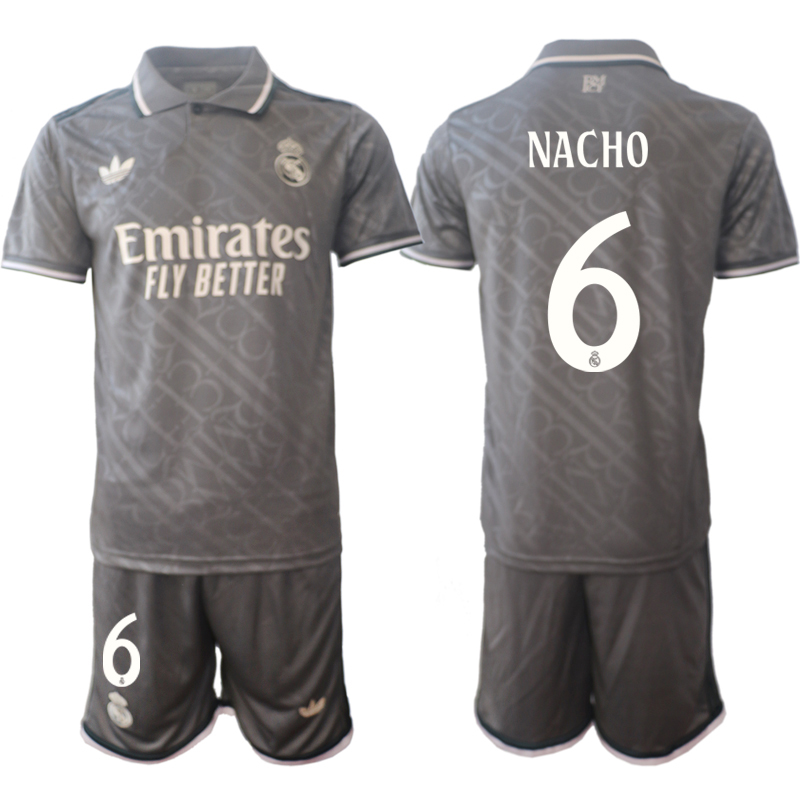 Men 2024-2025 Club Real Madrid away Grey #6 Soccer Jersey